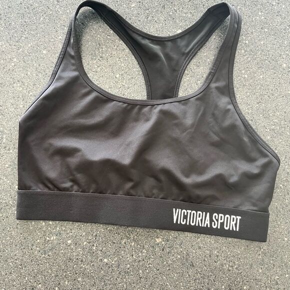 Victoria's Secret Black Sports Bra Moisture-Wicking Racerback - Picture 4 of 7